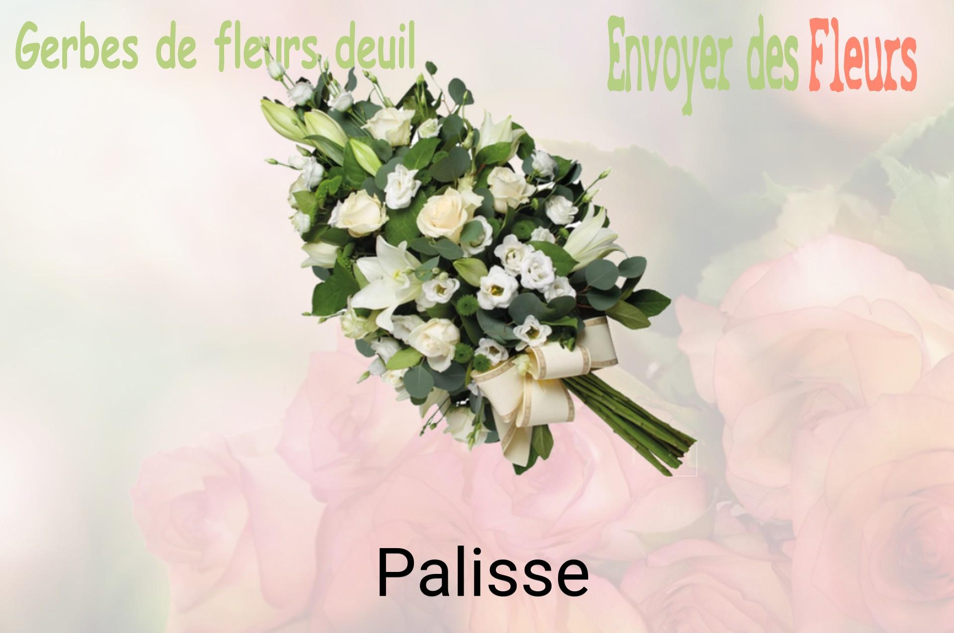 Gerbe de fleurs de deuil livrée à Palisse